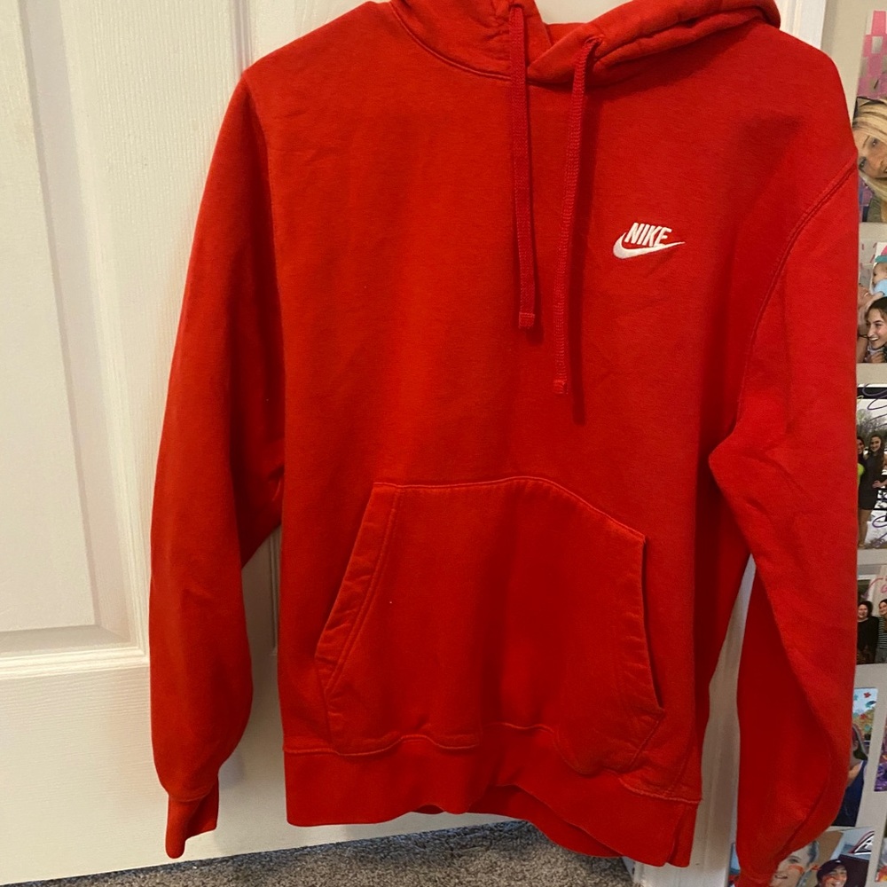 Red Nike hoodie
